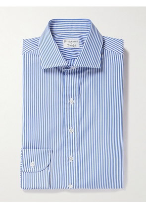 Kingsman - Drake's Striped Cotton-Poplin Shirt - Men - Blue - UK/US 15