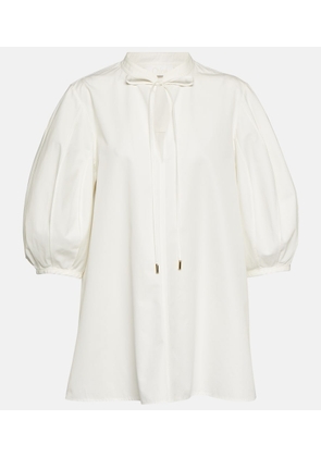 Chloé Puff-sleeve cotton blouse