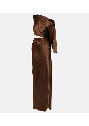 The Sei Draped one-shoulder silk gown