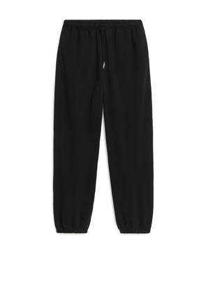 Relaxed Cotton Sweatpants - Black