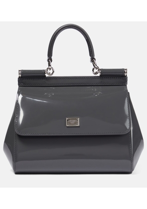 Dolce&Gabbana x Kim Sicily Small patent leather shoulder bag