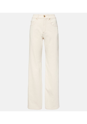 Brunello Cucinelli Garment-dyed wide-leg jeans