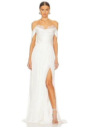 Maria Lucia Hohan Sharon Gown in White. Size 38/6.