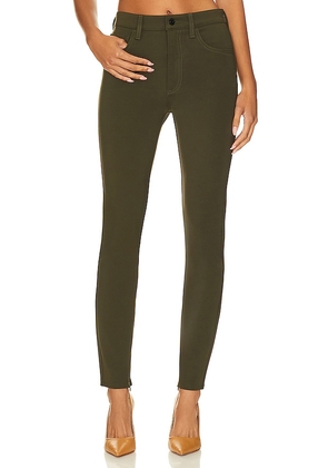PISTOLA Kendall High Rise Skinny Scuba with Zippers in Dark Green. Size 31, 32, 33.