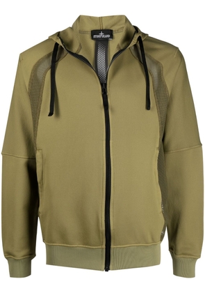 Stone Island Shadow Project panelled zip-up hoodie - Green