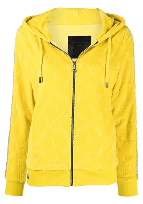 Philipp Plein logo mongram hoodie - Yellow