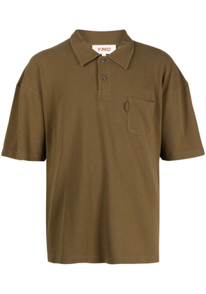 YMC short-sleeved cotton polo shirt - Brown