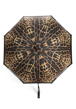 Moschino leopard-print umbrella - Black