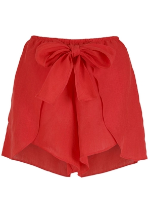 Andrea Bogosian Aci linen shorts - Red