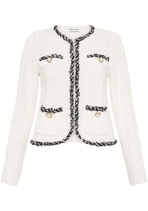 Rebecca Vallance Demy contrast-trim cotton cardigan - White