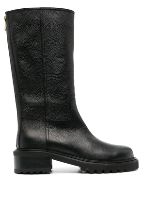Via Roma 15 leather knee-length boots - Black