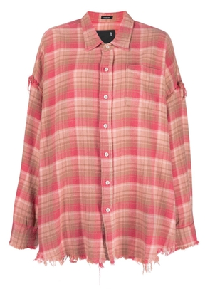 R13 check-pattern long-sleeve shirt - Pink
