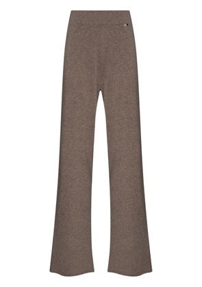 extreme cashmere wide-leg knitted trousers - Neutrals