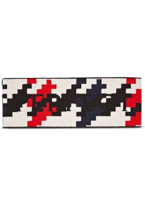 Perfect Moment houndstooth-print logo head band - White