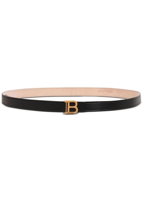 Balmain logo-buckle leather belt - Black
