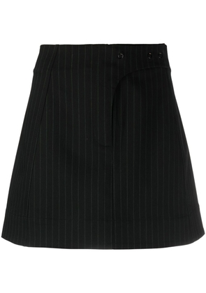 GANNI A-line pinstripe miniskirt - Black