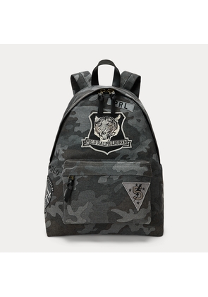 Tiger-Patch Camo Canvas Backpack