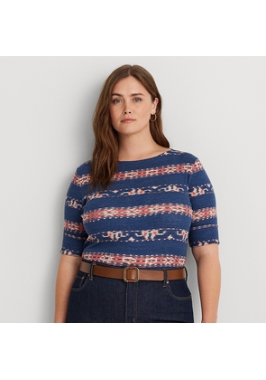 Curve - Print Stretch Cotton Boatneck Tee