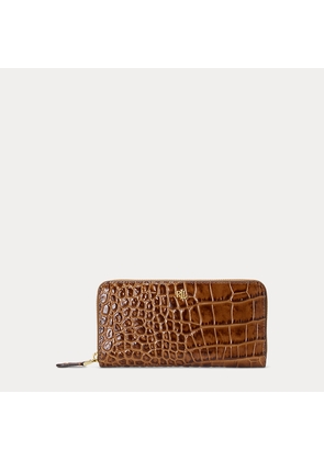 Embossed Leather Continental Wallet