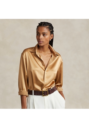 Relaxed Fit Silk Charmeuse Shirt
