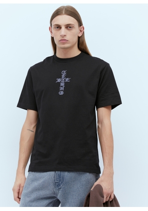 ICE & TECHNO Cross Logo Print T-shirt - Man T-shirts Black Xl