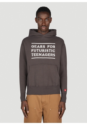 Human Made Text Print Hooded Sweatshirt - Man Sweatshirts Black S