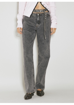 Y/Project Evergreen Y Belt Jeans - Woman Jeans Black 29