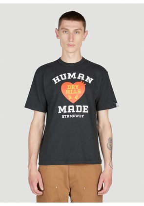 Human Made Fire Heart Graphic T-shirt - Man T-shirts Black L