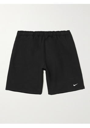 Nike - Solo Straight-Leg Logo-Embroidered Cotton-Blend Jersey Shorts - Men - Black - XS