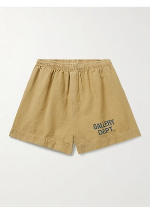 Gallery Dept. - Zuma Straight-Leg Logo-Print Cotton-Jersey Shorts - Men - Brown - S