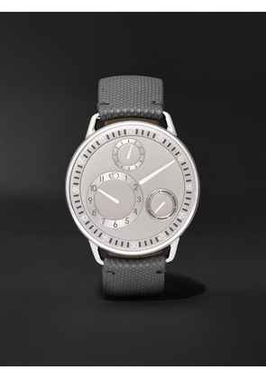 Ressence - Type 1 Mechanical 42mm Titanium and Leather Watch, Ref. No. TYPE 1CH - Men - Silver