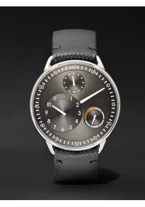 Ressence - Type 1 Mechanical 42mm Titanium and Leather Watch, Ref. No. TYPE 1R - Men - Silver