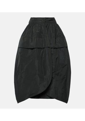 Jil Sander Gathered high-rise taffeta midi skirt