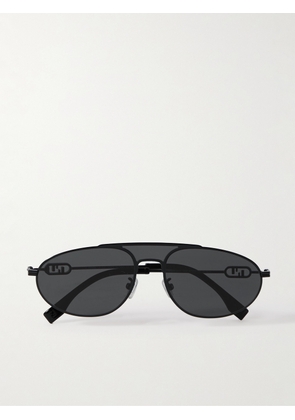 Fendi - O'Lock Aviator-Style Metal Sunglasses - Men - Black