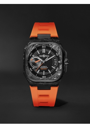 Bell & Ross - BR-X5 Carbon Orange Limited Edition Automatic Chronometer 41mm DLC-Coated Titanium and Rubber Watch, Ref. No. BRX5R-BO-TC/SRB - Men - Black