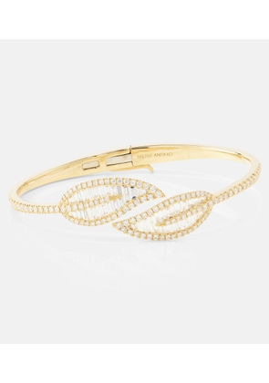 Anita Ko Leaf 18kt gold bracelet with diamonds