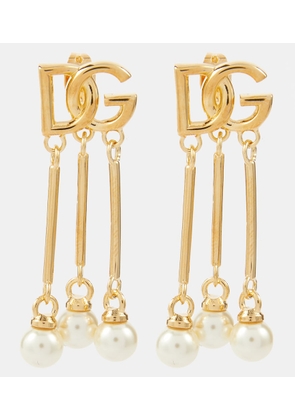 Dolce&Gabbana DG embellished drop earrings