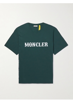 Moncler Genius - 7 Moncler FRGMT Hiroshi Fujiwara Logo-Print Cotton-Jersey T-Shirt - Men - Green - S