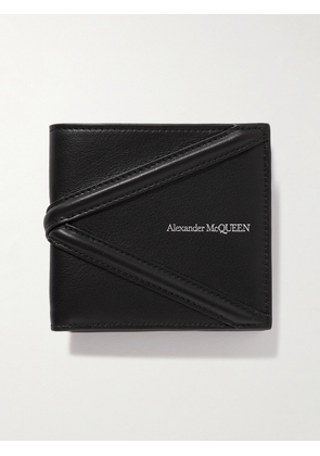 Alexander McQueen - Logo-Print Leather Billfold Wallet - Men - Black