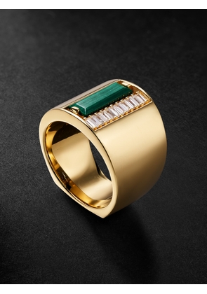 Suzanne Kalan - Gold, Malachite and Diamond Ring - Men - Green - 9