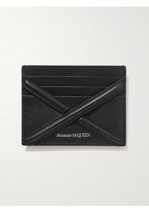 Alexander McQueen - Logo-Print Leather Cardholder - Men - Black