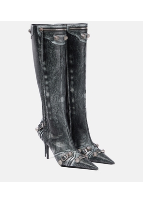 Balenciaga Cagole 90 leather knee-high boots