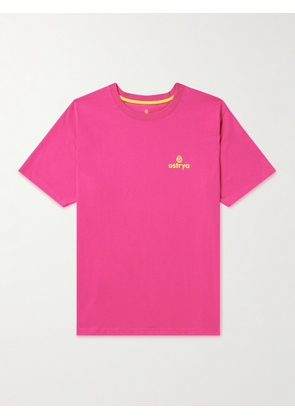 OSTRYA - Throwing Fits Logo-Print Organic Cotton-Blend Recycled-Jersey T-Shirt - Men - Pink - S