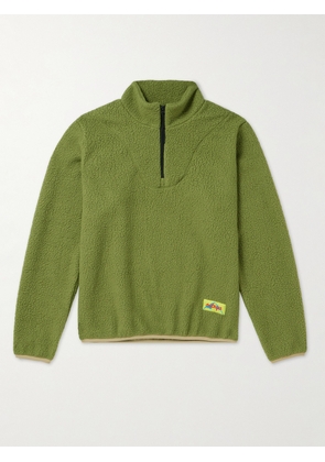 OSTRYA - Throwing Fits Bluebird Logo-Appliquéd Fleece Half-Zip Sweatshirt - Men - Green - S