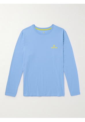 OSTRYA - Throwing Fits Logo-Print Organic Cotton-Blend Recycled-Jersey T-Shirt - Men - Blue - S