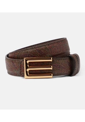 Etro Paisley faux leather belt
