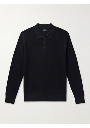 Club Monaco - Slim-Fit Textured-Knit Merino Wool Polo Shirt - Men - Blue - XS