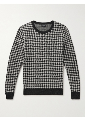 Club Monaco - Houndstooth Jacquard-Knit Wool Sweater - Men - Gray - XS