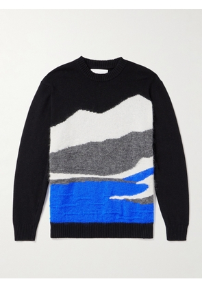 NN07 - Jason 6607 Brushed Recycled Wool-Blend Sweater - Men - Black - S