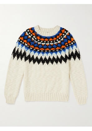 NN07 - Felix Nordic 6613 Fair Isle Wool Sweater - Men - Neutrals - S